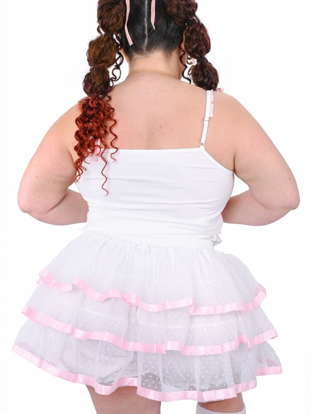 EUC 3X-5X My Violet Ribbon Dot Ruffle Skort (Built In Bloomers) - Picture 2 of 6